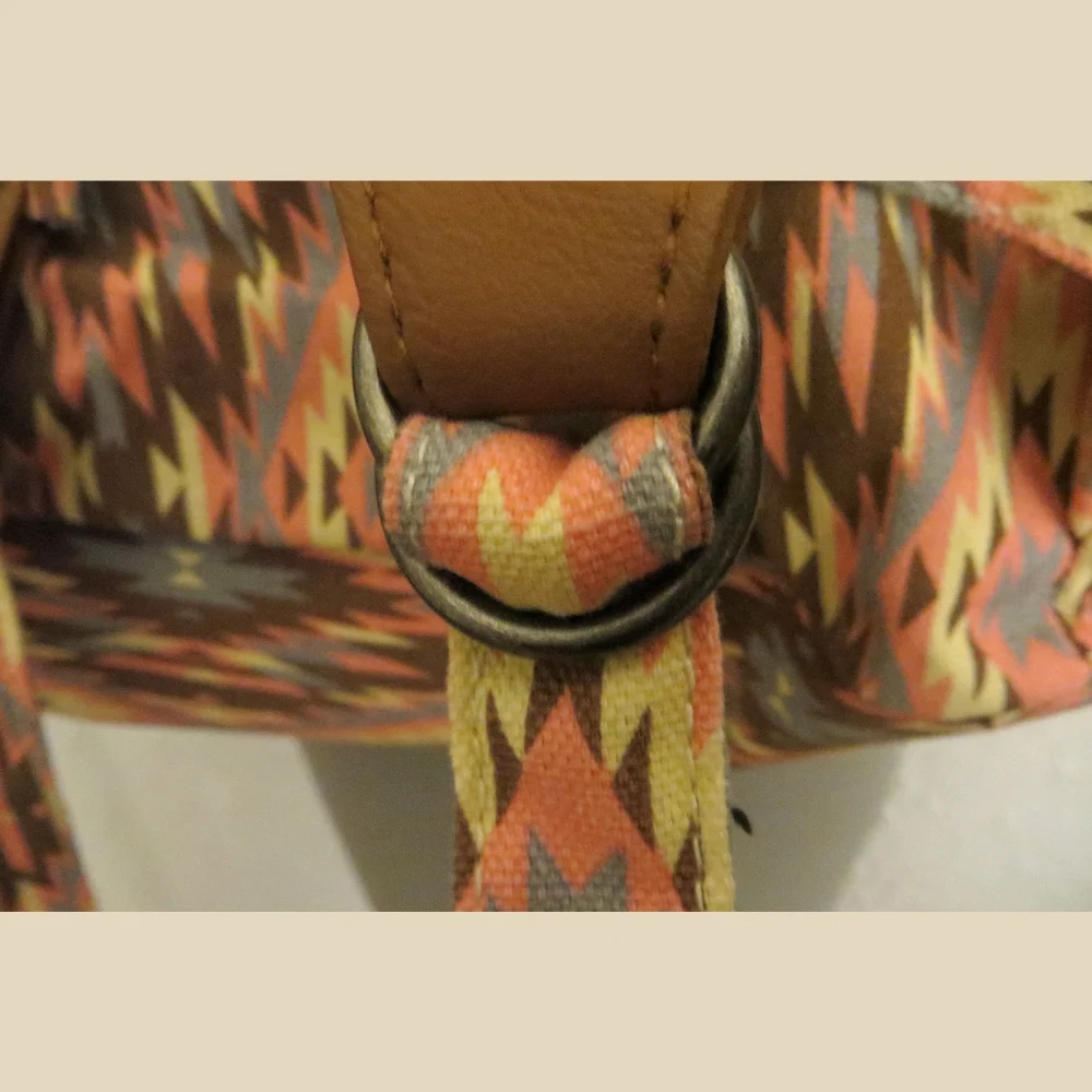 Candies Aztec Southwestern  Style Faux  Leather Vegan Backpack New
